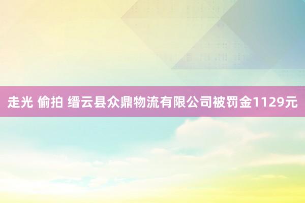 走光 偷拍 缙云县众鼎物流有限公司被罚金1129元