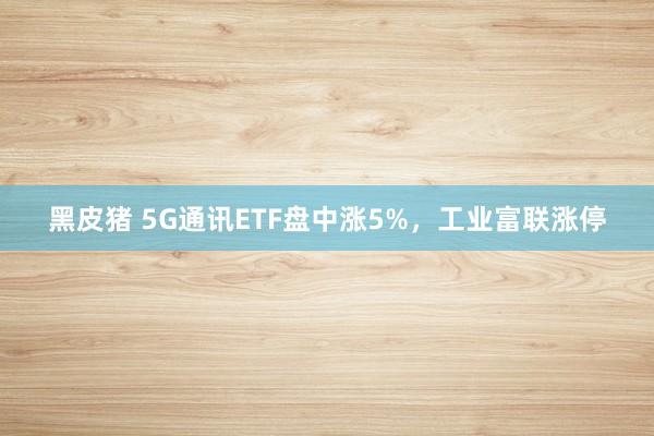 黑皮猪 5G通讯ETF盘中涨5%，工业富联涨停