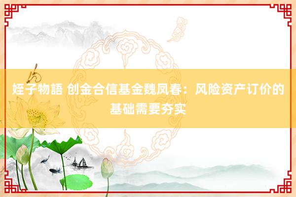 姪子物語 创金合信基金魏凤春：风险资产订价的基础需要夯实