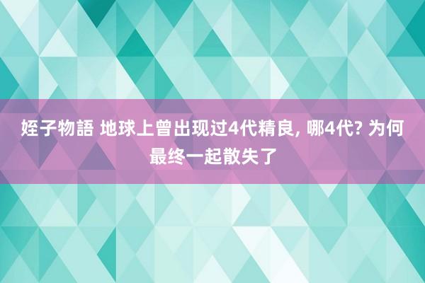 姪子物語 地球上曾出现过4代精良， 哪4代? 为何最终一起散失了