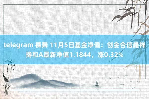 telegram 裸舞 11月5日基金净值：创金合信鑫祥搀和A最新净值1.1844，涨0.32%