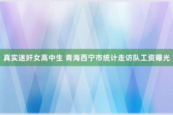 真实迷奸女高中生 青海西宁市统计走访队工资曝光