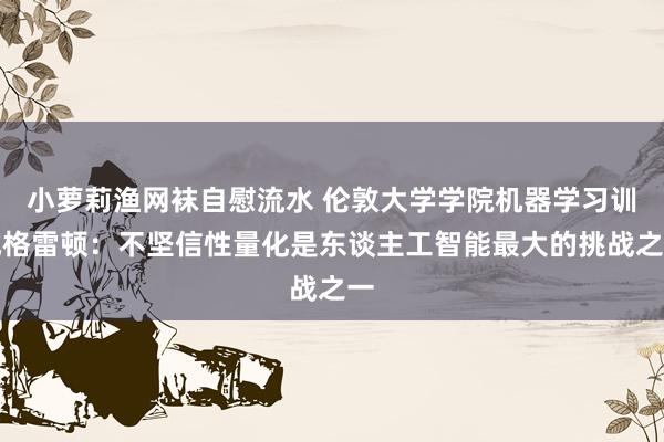 小萝莉渔网袜自慰流水 伦敦大学学院机器学习训诫格雷顿：不坚信性量化是东谈主工智能最大的挑战之一