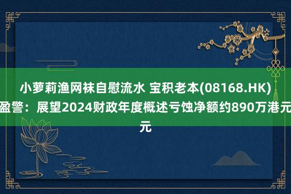 小萝莉渔网袜自慰流水 宝积老本(08168.HK)盈警：展望2024财政年度概述亏蚀净额约890万港元