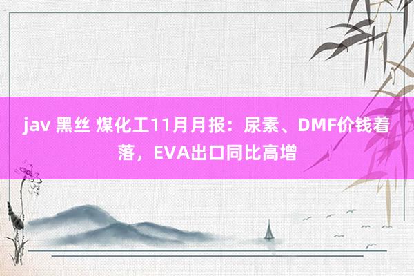 jav 黑丝 煤化工11月月报：尿素、DMF价钱着落，EVA出口同比高增