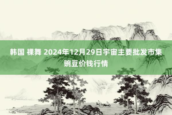 韩国 裸舞 2024年12月29日宇宙主要批发市集豌豆价钱行情