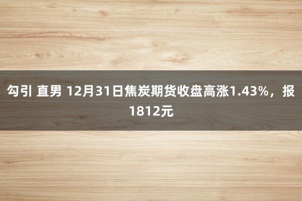 勾引 直男 12月31日焦炭期货收盘高涨1.43%，报1812元