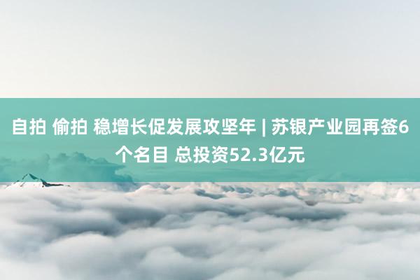 自拍 偷拍 稳增长促发展攻坚年 | 苏银产业园再签6个名目 总投资52.3亿元