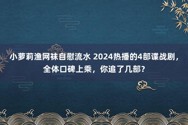 小萝莉渔网袜自慰流水 2024热播的4部谍战剧，全体口碑上乘，你追了几部？