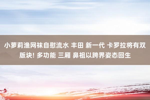 小萝莉渔网袜自慰流水 丰田 新一代 卡罗拉将有双版块! 多功能 三厢 鼻祖以跨界姿态回生